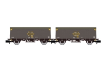 Arnold HN6660 - N - 2-tlg. Set gedeckte Güterwagen J300.000 Gran Velocidad, RENFE, Ep. III